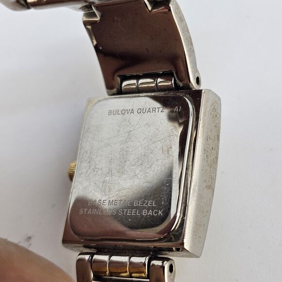 Caravelle Bulova Women's Watch 18MM White Dial Two Tone Bracelet 7" New Battery - Picture 5 of 14